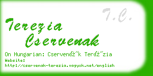 terezia cservenak business card